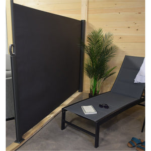 Auvent Latéral Rétractable pour l'extérieur, 55" x 118", Cadre en Aluminium - Simple Boutique