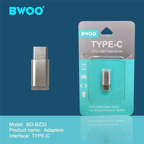 BWOO - Adapteur Micro-USB à Type-C, Argent