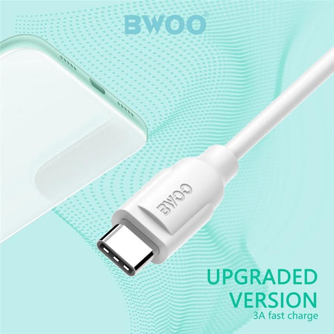 BWOO - Câble USB à USB Type-C, Longeur de 1 Mètre, Noir
