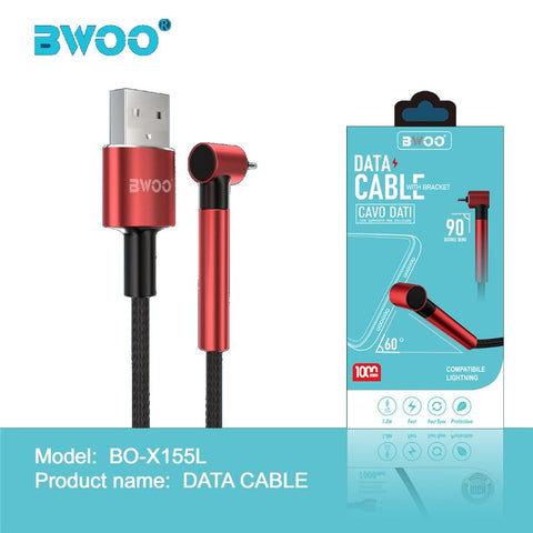 BWOO - Câble USB à USB Type-C de 1 Mètre, Nylon Tressé et Coque en Alliage d'aluminium, Rouge