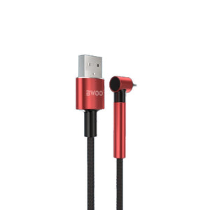 BWOO - Câble USB à USB Type-C de 1 Mètre, Nylon Tressé et Coque en Alliage d'aluminium, Rouge - Simple Boutique
