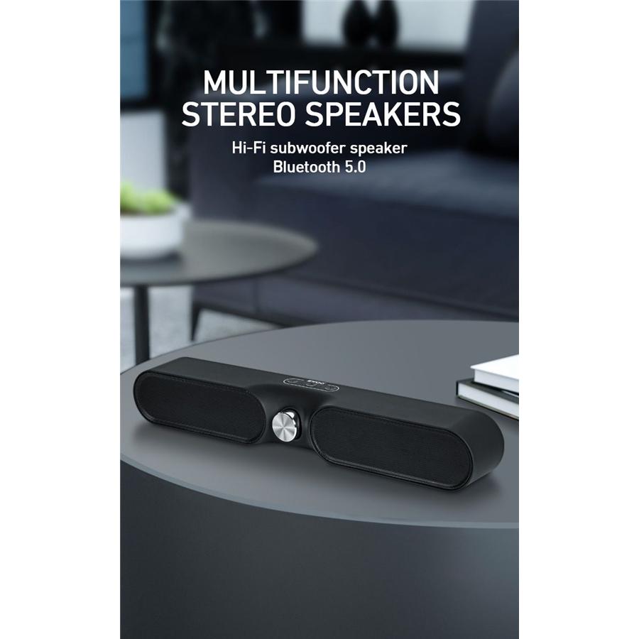 BWOO - Haut-Parleur Double Sans-Fil, Bluetooth 5.0, 6 Heures de Lecture en Continue, Noir - Simple Boutique