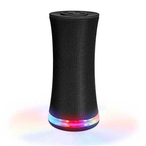BWOO - Haut-Parleur Sans-Fil, Bluetooth 5.0,Avec Microphone Intégré et Éclairage LED, Noir