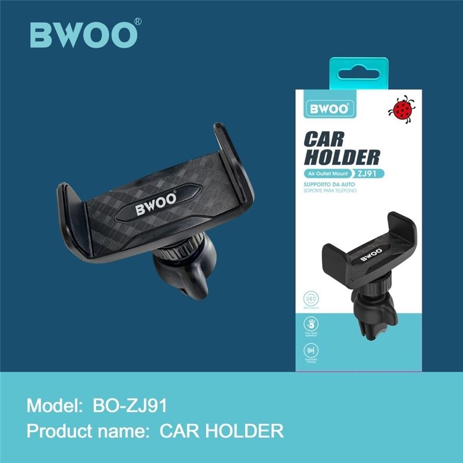 BWOO - Support de Téléphone Universel pour Trappe de Ventillation de Voiture, Rotation 360 Degrés, Noir - Simple Boutique