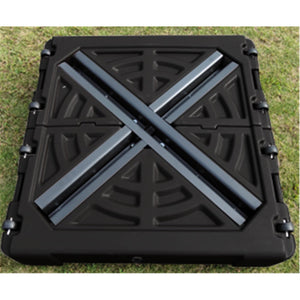 Base de Parasol en Plastique, 33" x 33" x 6.7", Noir - Simple Boutique