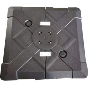 Base de Parasol en Plastique, 33" x 33" x 6.7", Noir - Simple Boutique