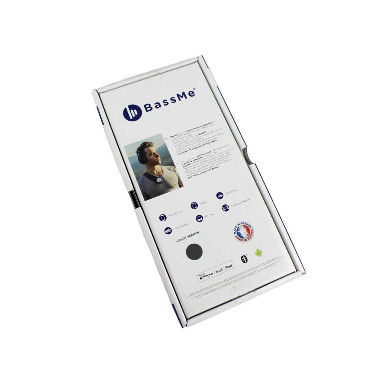 BassMe - Caisson de Basse Personnel pour Musique, Jeux Vidéo ou VR, Bluetooth, Noir - Simple Boutique