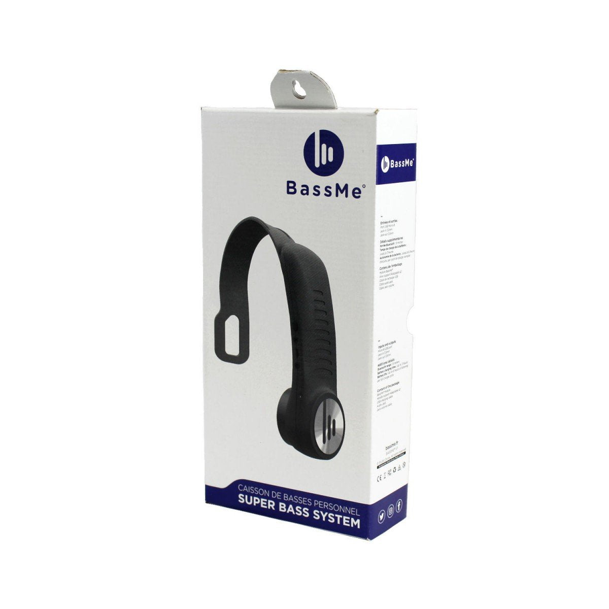 BassMe - Caisson de Basse Personnel pour Musique, Jeux Vidéo ou VR, Bluetooth, Noir - Simple Boutique