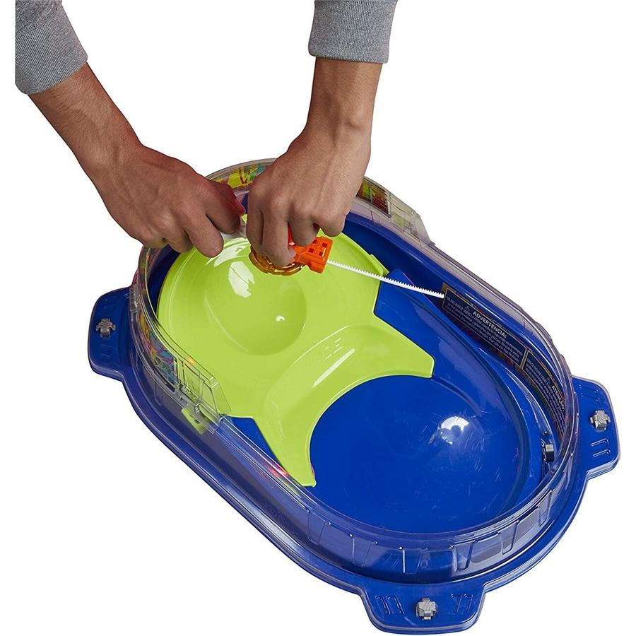 BayBlade Burst Rise - Ensemble de Combat Comprend l'arène Beystadium, 2 Toupies et 2 Lanceur - Simple Boutique