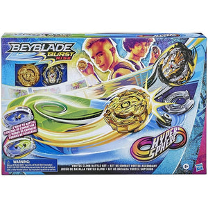 BayBlade Burst Rise - Ensemble de Combat Comprend l'arène Beystadium, 2 Toupies et 2 Lanceur - Simple Boutique