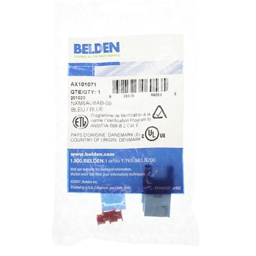 Belden AX101071 Connecteur MDVO Cat6 RJ-45 Punch Type 110 Femelle Bleu - Simple Boutique