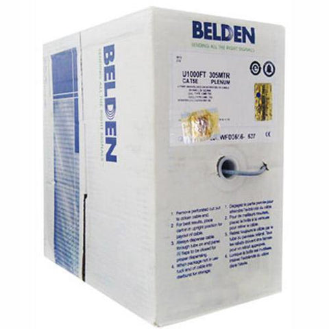 Belden Câble Réseau Cat5e UTP FT6/CMP Solid Plenum Bleu 1000'