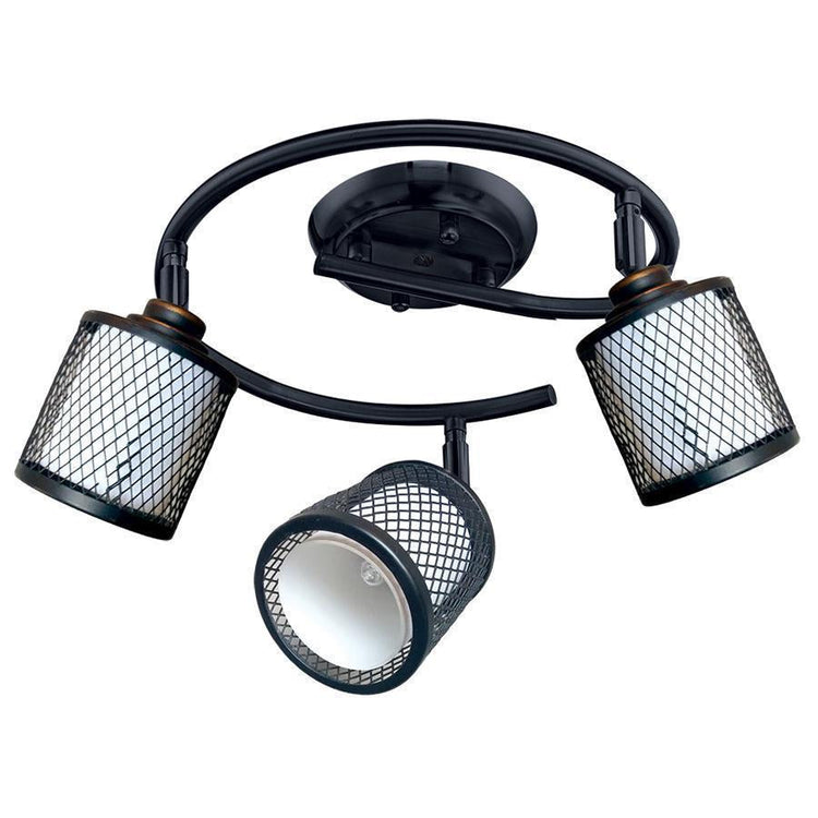 Beldi 1088-SP3 Plafonnier 3 Lumières de la Collection Baltimore, 11 "x 7.9", Noir - Simple Boutique