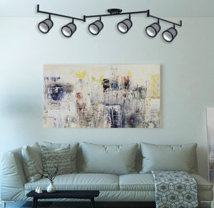Beldi 1088-TR6 - Rail D'éclairage 6 Lumières de la Collection Baltimore, 64'' X 7.9'', Noir - Liquidation Vente Finale - Simple Boutique