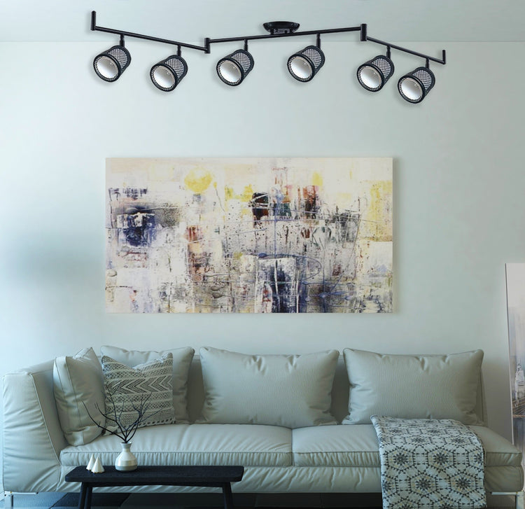 Beldi 1088-TR6 - Rail D'éclairage 6 Lumières de la Collection Baltimore, 64'' X 7.9'', Noir - Liquidation Vente Finale - Simple Boutique