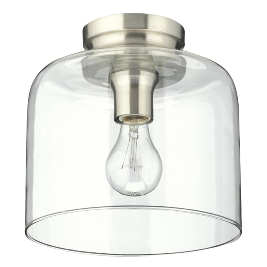Beldi 21960-C1 Plafonnier en Verre de la Collection Lucan, 9'' x 8 7/8'', Pour Ampoule DEL ou Incandescente, Argenté - Simple Boutique