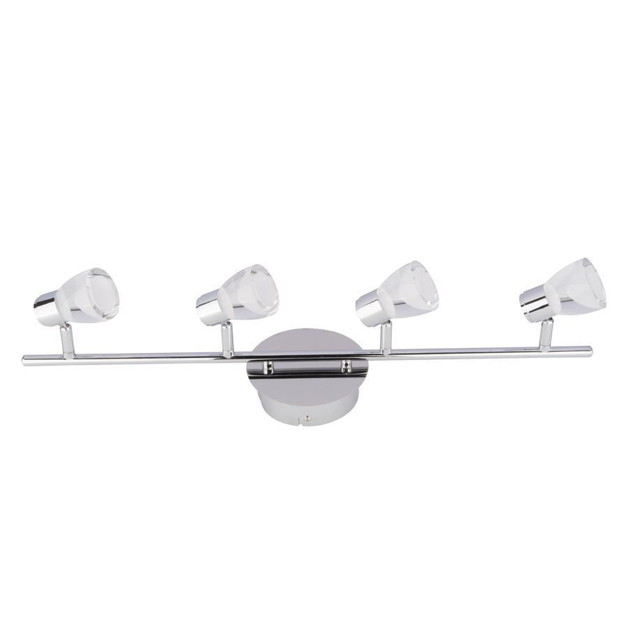 Beldi 26101-TR4 - Rail D'éclairage 4 Lumières de la Collection Tasman, 25.25''X5.5'', Argenté - Liquidation Vente Finale - Simple Boutique