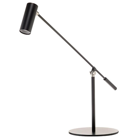 Beldi DEL-1403 Lampe de Bureau DEL en Métal avec Bras Ajustable, 6-Watt, Noir