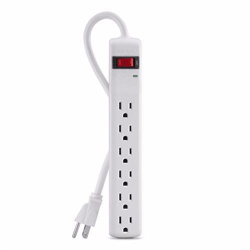 Belkin Barre D'alimentation 6 Prises Avec Cordon 5 Pieds 14Awg Blanc - Simple Boutique