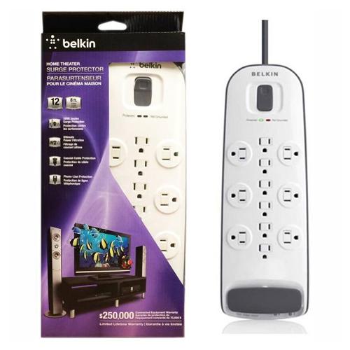 Belkin Protecteur de surtension électrique 12 prises 3996J 8pi - Simple Boutique