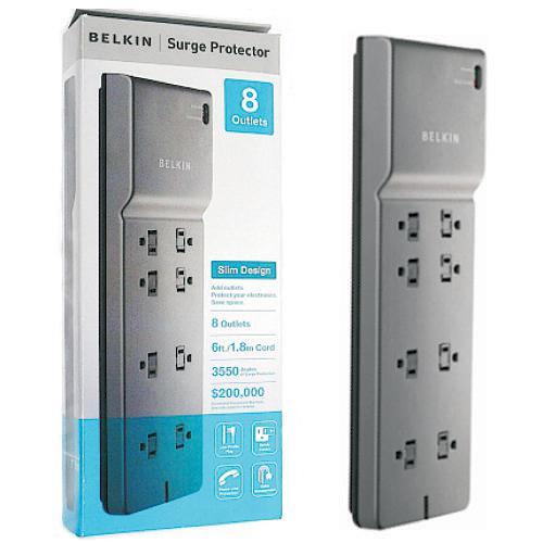 Belkin Protecteur de surtension électrique 3550 J 8 prises 6 pi - Simple Boutique