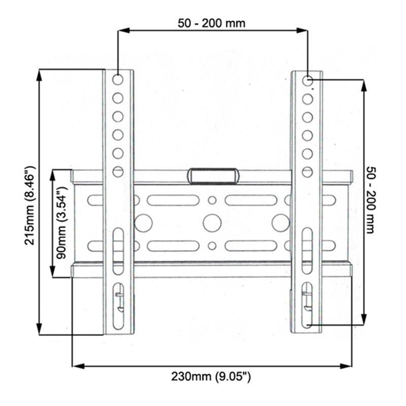 Best Mounts BEST-61 Support Mural fixe ULTRA-MINCE LCD LED PLASMA 13" à 37" - Simple Boutique