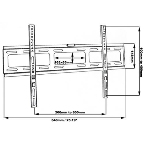 Best Mounts Support Mural fixe ultra-mince noir HDTV LED LCD PLASMA 29 à 60" - Simple Boutique