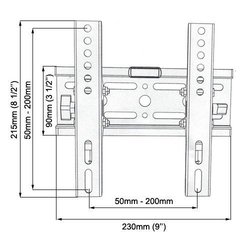 BestMounts Support Mural Inclinable LCD LED PLASMA 13" à 37" - Simple Boutique