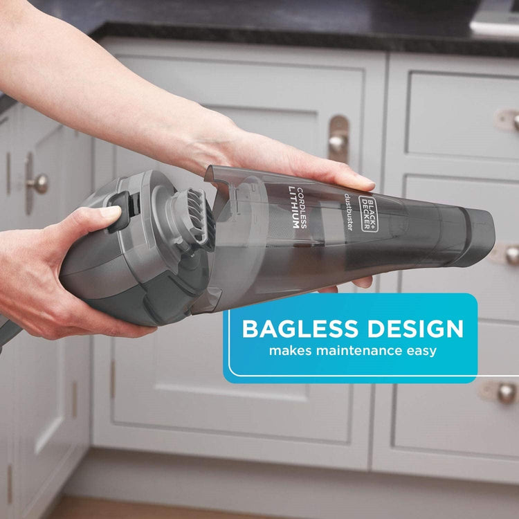 Black + Decker - Aspirateur à Main DustBuster, Léger et Sans-Fil, Gris - Simple Boutique