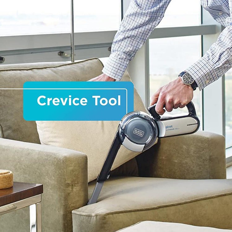 Black + Decker - Aspirateur à Main Pivotant, Sans Fil avec Batterie au Lithium 20V, Gris - Simple Boutique