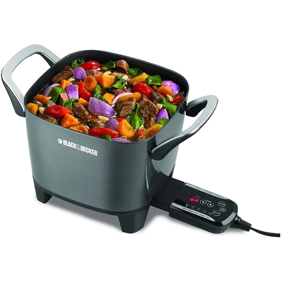 Black + Decker - Cuiseur à Riz Numérique avec une Capacité de 30 Tasses, Revêtement Anti-Adhésif, Gris - Simple Boutique