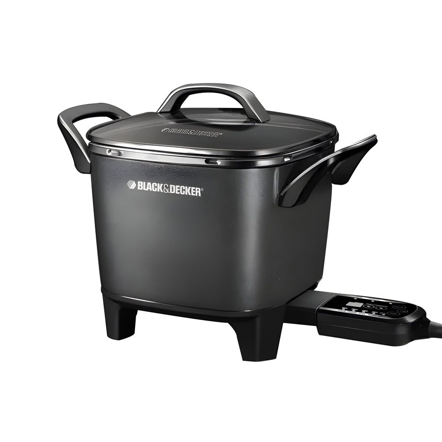 Black + Decker - Cuiseur à Riz Numérique avec une Capacité de 30 Tasses, Revêtement Anti-Adhésif, Gris - Simple Boutique