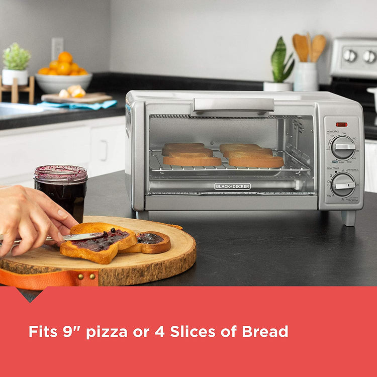 Black + Decker - Four-Grille Pain Air-Fry, Capacité de 4 Tranches, Minuterie de 30 Minute, Acier Inoxydable - Simple Boutique