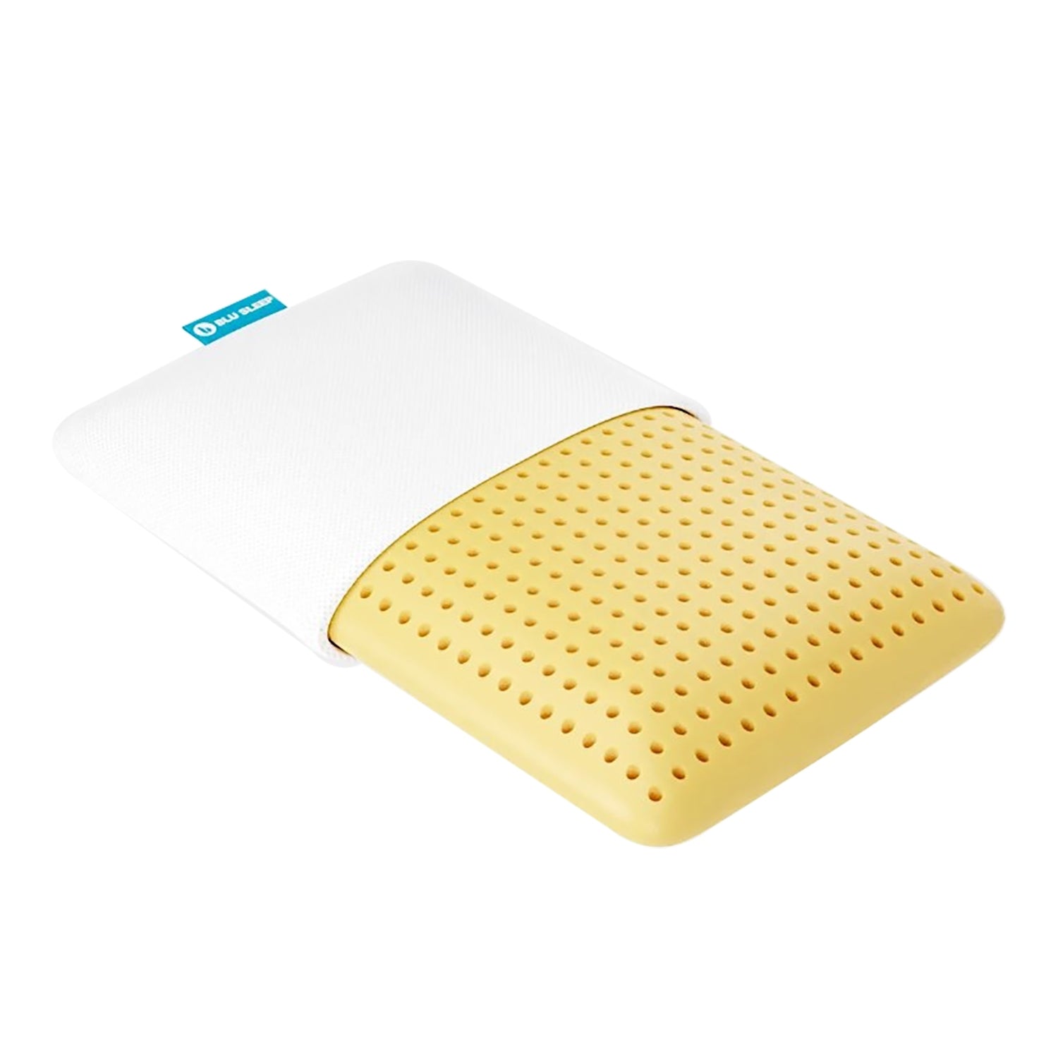Blu Sleep - Oreiller en Mousse Mémoire Chamo avec Housse, Infusé de Camomille, Grandeur Queen Profil Haut - Simple Boutique