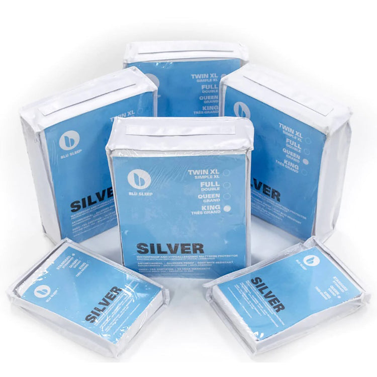 Blu Sleep - Protège Matelas Silver, Hypoallergénique et Imperméable, Grandeur Twin XL, Blanc - Simple Boutique