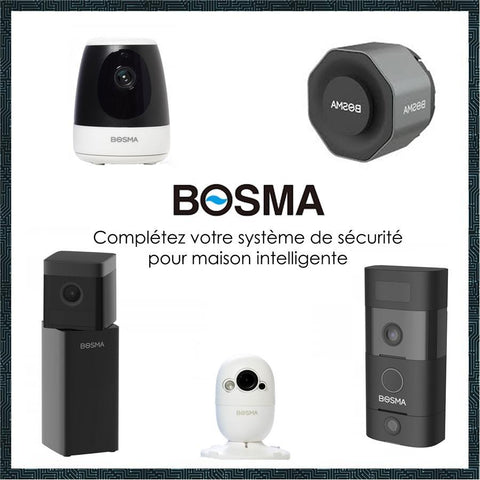 Bosma - Ensemble Sentry Plus Sonnette Vidéo Intelligente et de Verrouillage de Porte, Noir