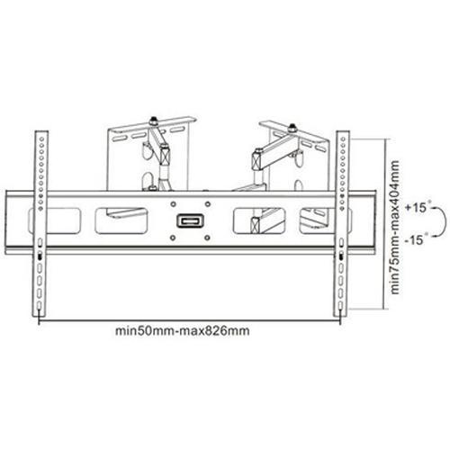 Brateck Support Mural à 2 Bras Articulés de Coin LED LCD PLASMA 37" à 63" - Simple Boutique