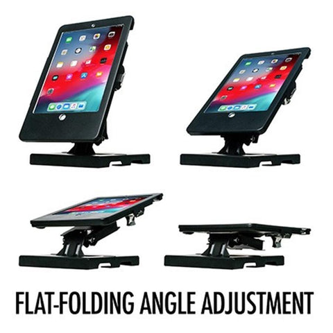 CTA Digital - Support de Table Pliable avec Système Anti-Vol pour Ipad, Ipad Pro et Ipad Air, Noir