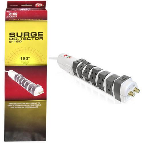 CTA Protecteur surtension électrique 2160J 6 prises angles - Simple Boutique