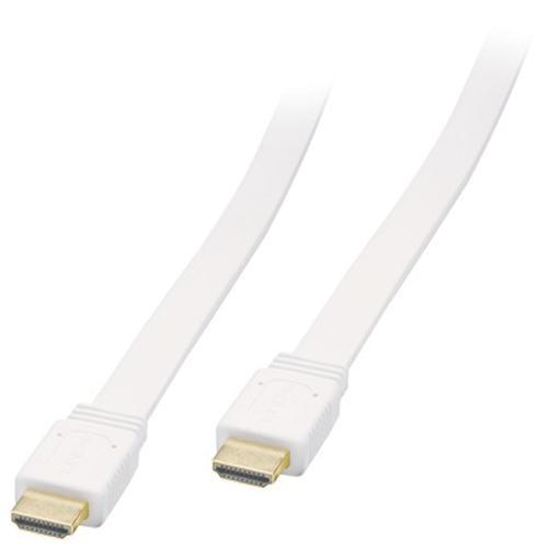 Câble HDMI Plat V1.4 Compatible 3D Et Ethernet 1080P 15 Pieds Blanc - Simple Boutique