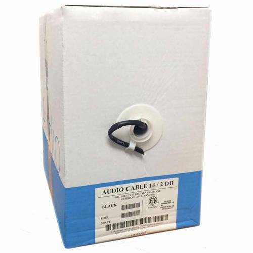 Câble Haut-Parleur Extérieur Direct Burial CMR CL3R OFC UL 14 AWG Pull-Thru Box 500Pi Noir - Simple Boutique