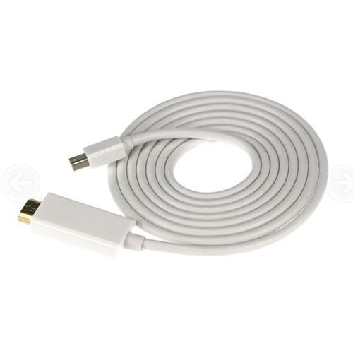 Câble Mini DisplayPort (Thunderbolt) HDMI mâle Blanc 3M / 9.84' - Simple Boutique