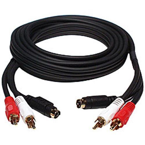 Câble S-Video + 2x RCA Audio stéréo de 12 pi mâle/mâle