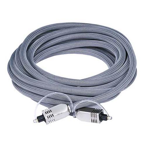 Câble Toslink audio fibre optique 25pieds PREMIUM connect. métal - Simple Boutique
