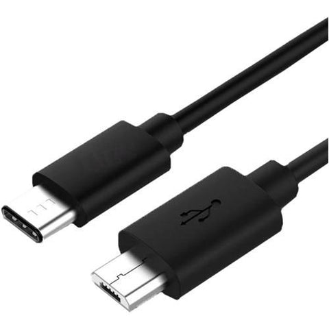 Cable USB 2.0 Micro B Mâle À Type-C Mâle Noir 6.5 Pieds