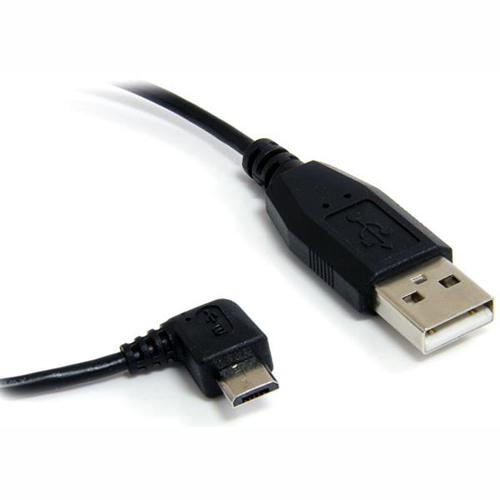 Câble USB 2.0 connecteur A Mâle à Micro USB 3 pi ANGLE - Simple Boutique
