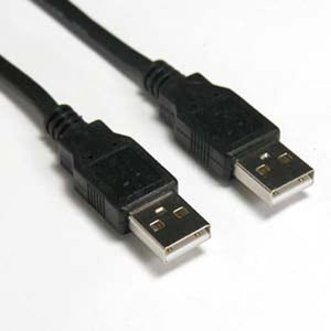 Câble USB 2.0 connecteurs A/A Mâle/Mâle 6 pieds Noir - Simple Boutique