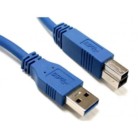 Câble USB 3.0 Mâle A à Mâle B Bleu 6 pieds