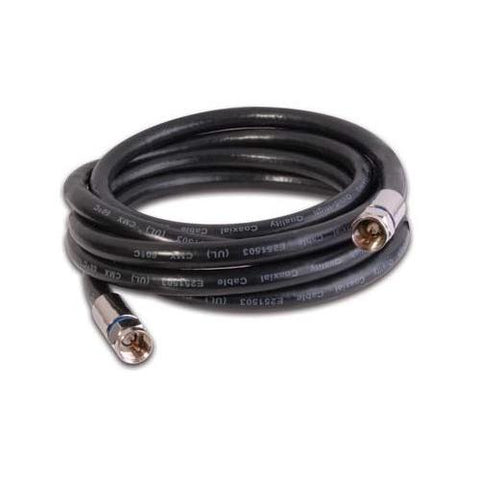 Câble coaxial 10pi RG-6 Noir M/M