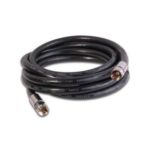 Câble coaxial 75pi RG-6 Noir M/M